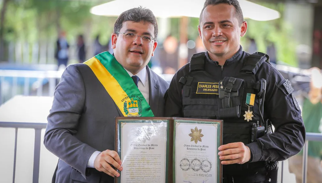 O delegado Charles Pessoa foi um dos homenageados