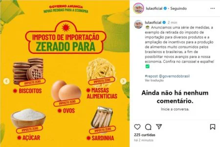 Postagem errada da equipe do presidente