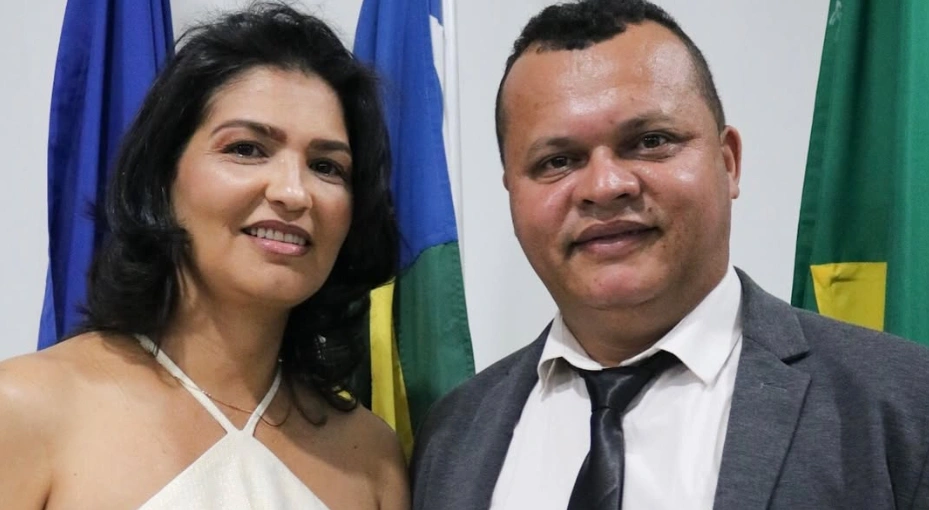 Prefeito de Guaribas, Joercio Andrade, e a esposa, Oselia Correia da Silva