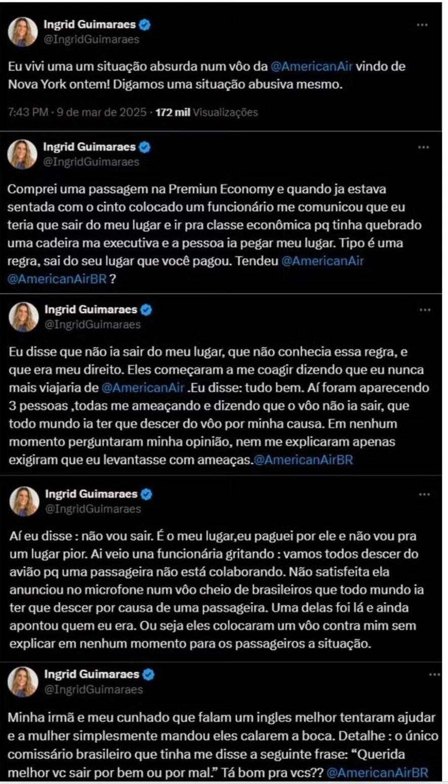 Relato de Ingrid Guimarães