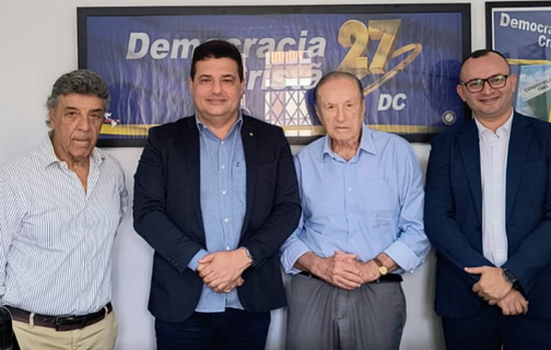 Robson Leite Presidente Estadual do DC do Ceará, Presidente Nacional do DC Eymael, Gustavo Henrique Presidente Estadual do DC Piauí e o Secretário Nacional do DC Rubens.