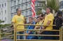 Silas Malafaia e Bolsonaro durante ato no RJ