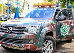 Entrega da viatura do Batalhão de polícia Ambiental