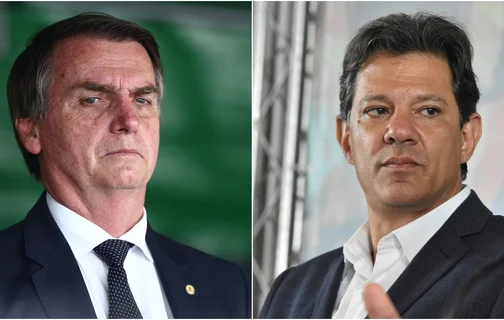 Bolsonaro e Fernando Haddad