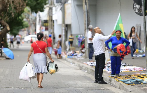 Movimento no centro da cidade